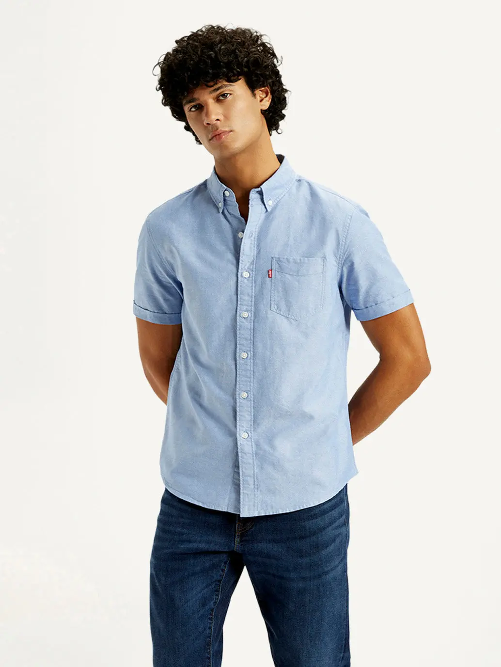 Men's Solid Slim Fit Oxford Shirt 6