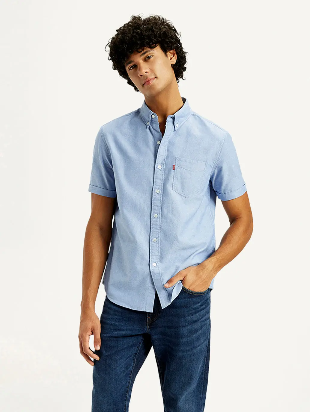 Men's Solid Slim Fit Oxford Shirt 1