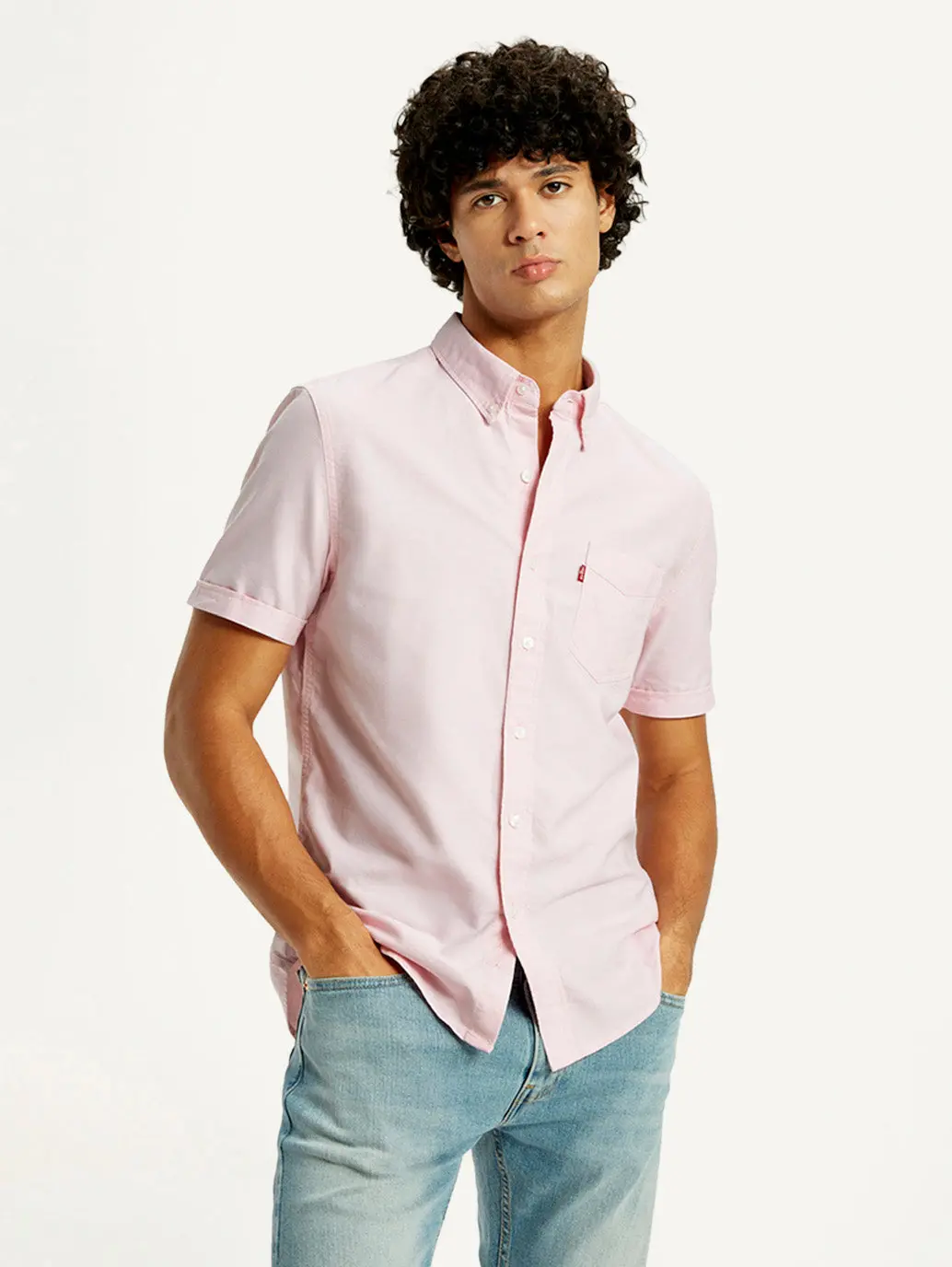 Men's Solid Slim Fit Oxford Shirt 1