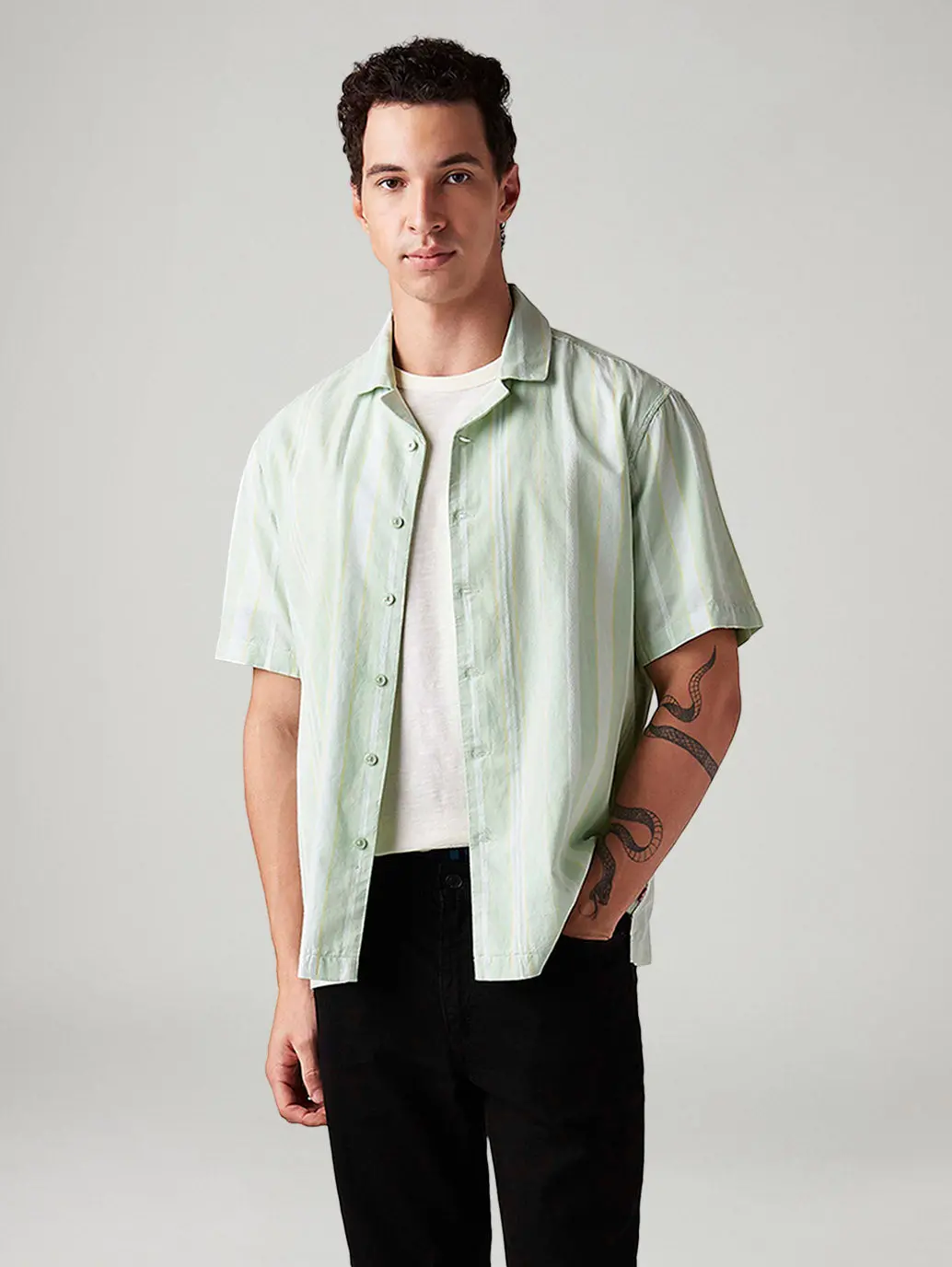 Men's Striped Relaxed Fit Shirt 1