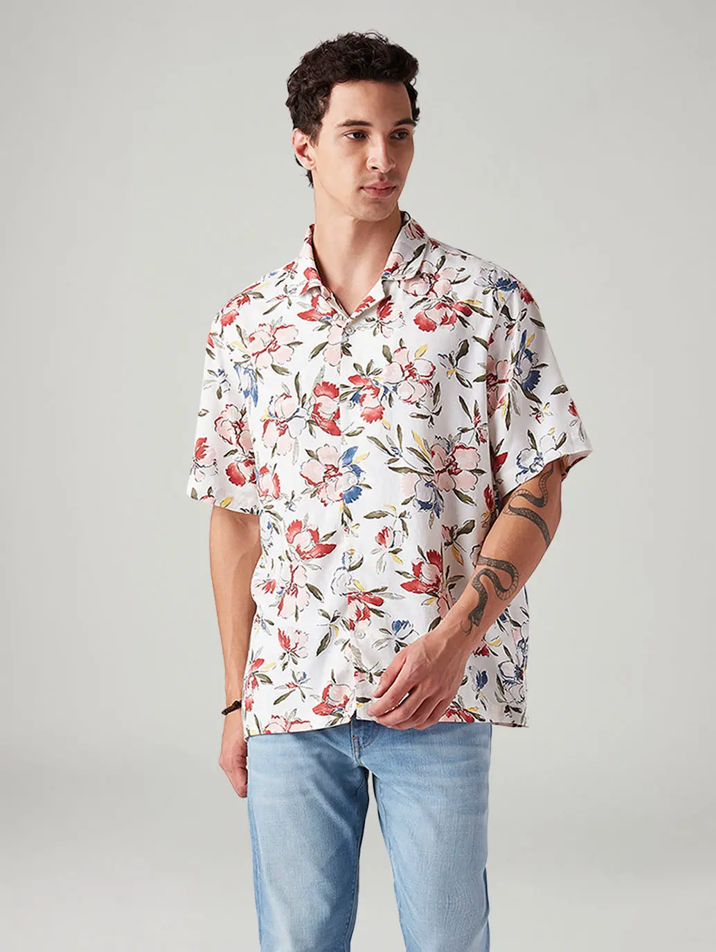 Men's Floral Relaxed Fit Shirt 1