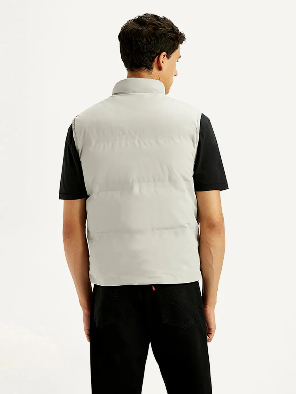 Men's Solid Grey Puffer Jacket 2