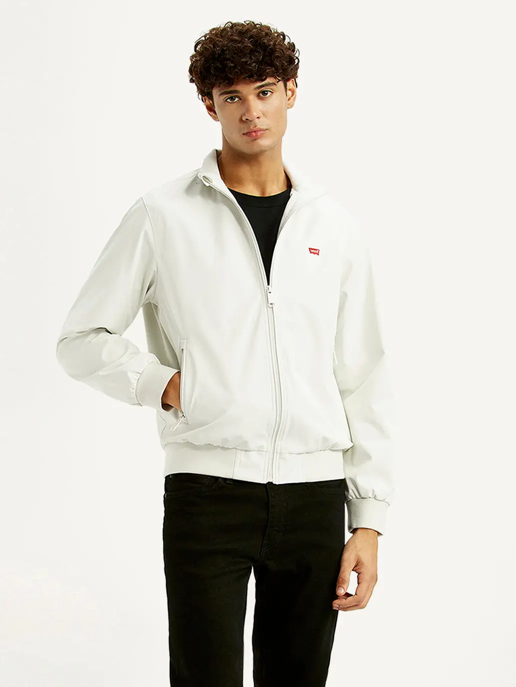 Men's Solid Off White Jacket 1