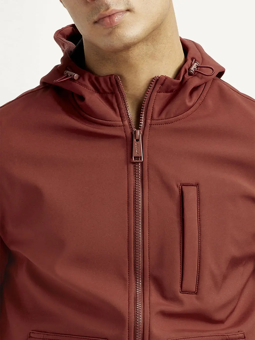 Men's Solid Rust Windcheater Jacket 4