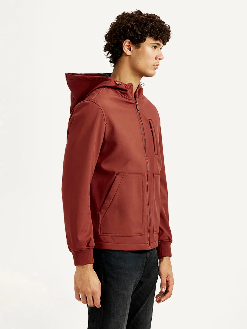 Men's Solid Rust Windcheater Jacket 5
