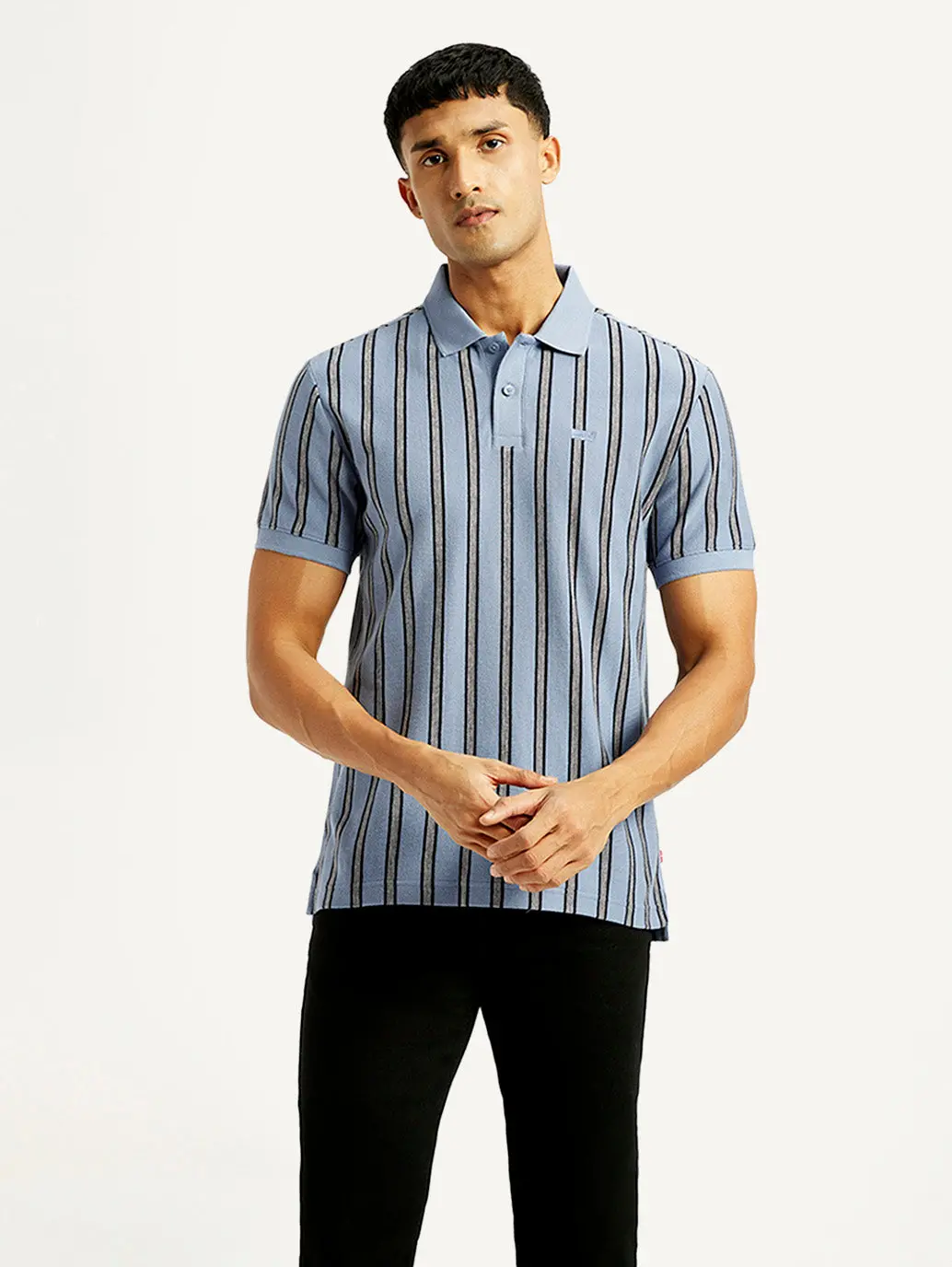 Men's Striped Slim Fit Polo T-Shirt 1
