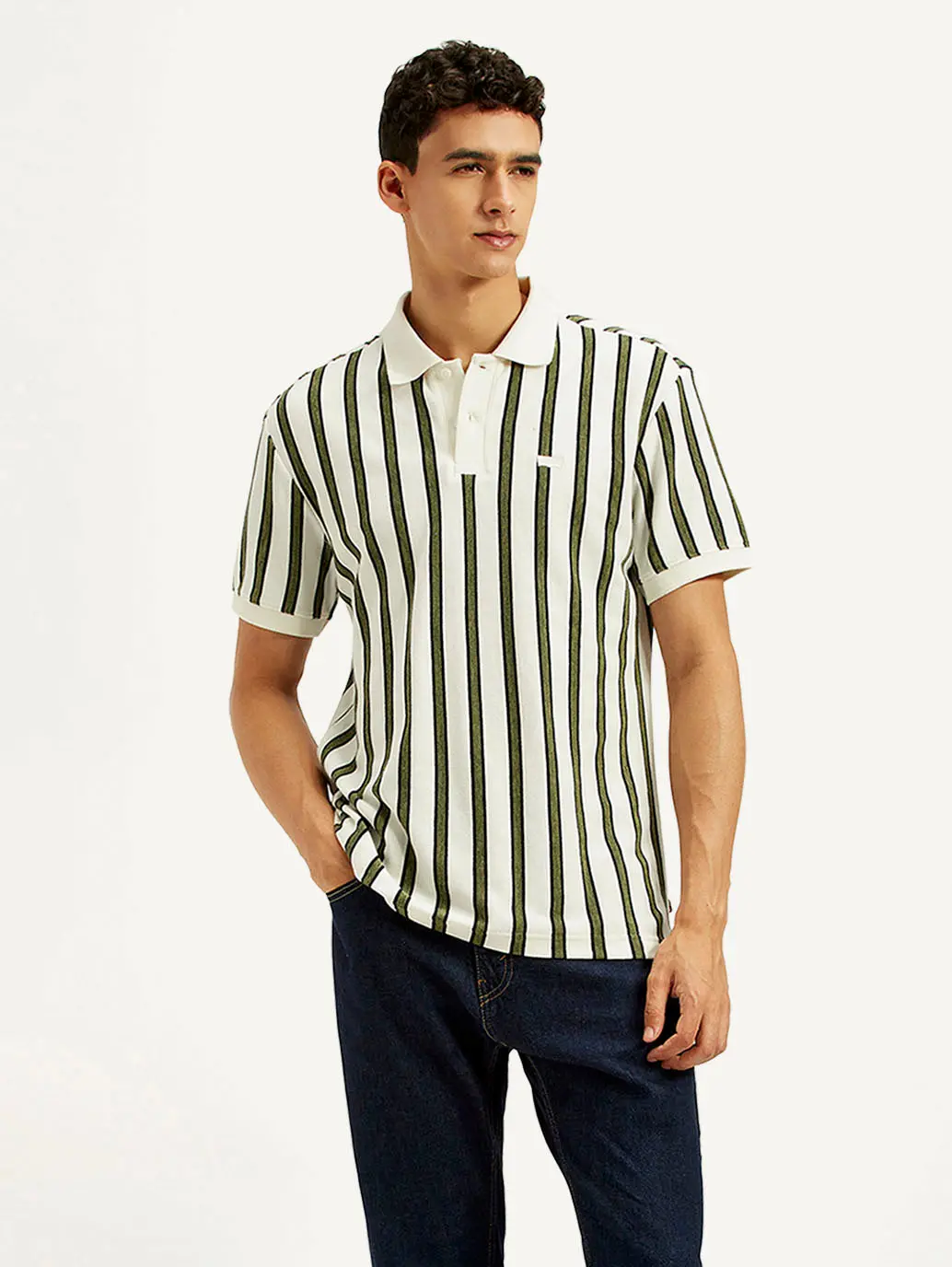Men's Striped Slim Fit Polo T-Shirt 1