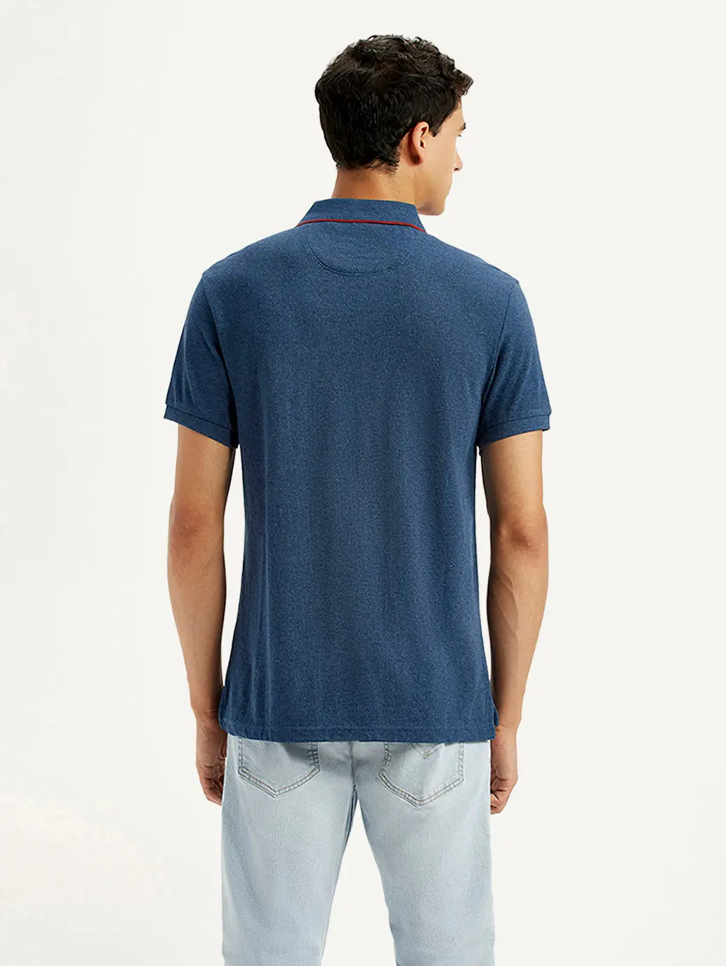 Men's Dark Blue Slim Fit Polo T-Shirt 3
