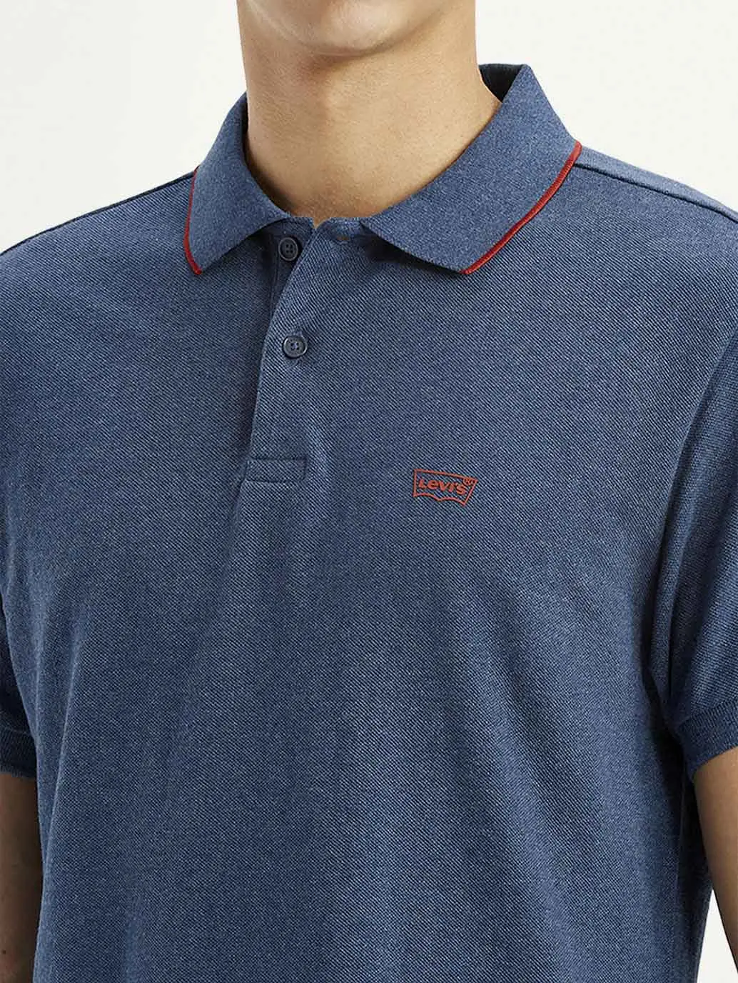Men's Dark Blue Slim Fit Polo T-Shirt 4