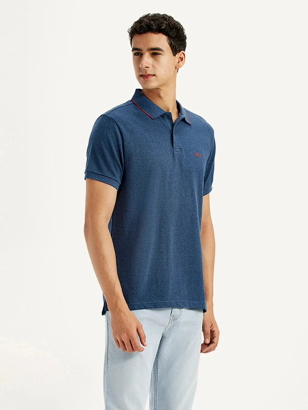 Men's Dark Blue Slim Fit Polo T-Shirt 5