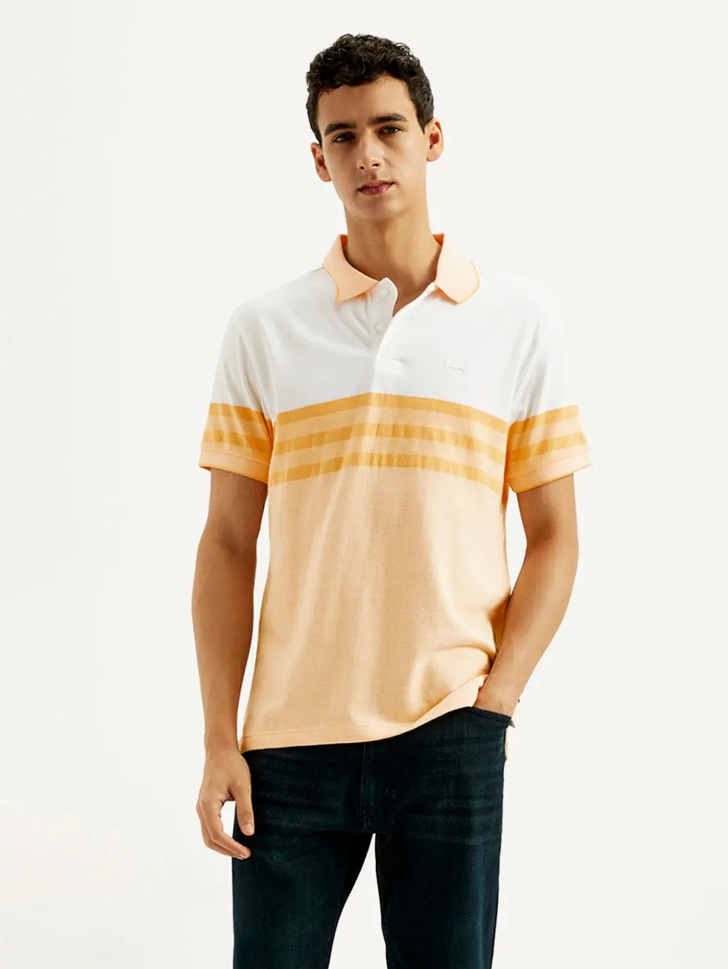 Men's Striped Slim Fit Polo T-Shirt 1