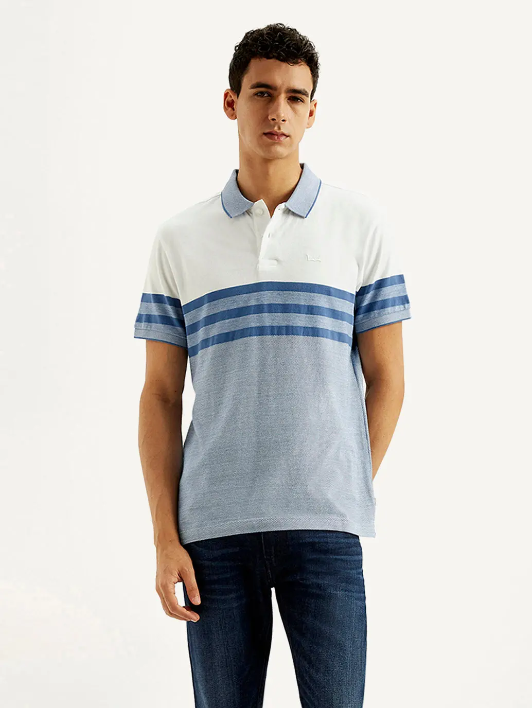 Men's Striped Slim Fit Polo T-Shirt 1