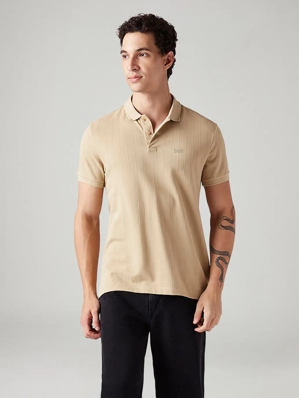 Men's Striped Slim Fit Polo T-Shirt 1