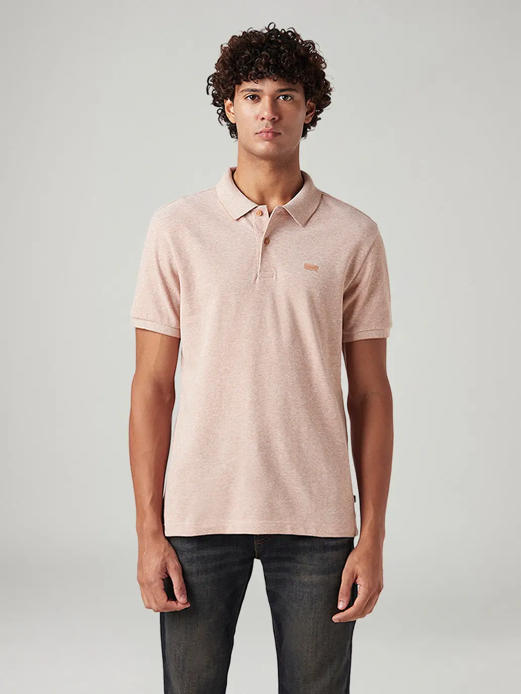 Men's Solid Slim Fit Pique Linen Polo T-Shirt 2