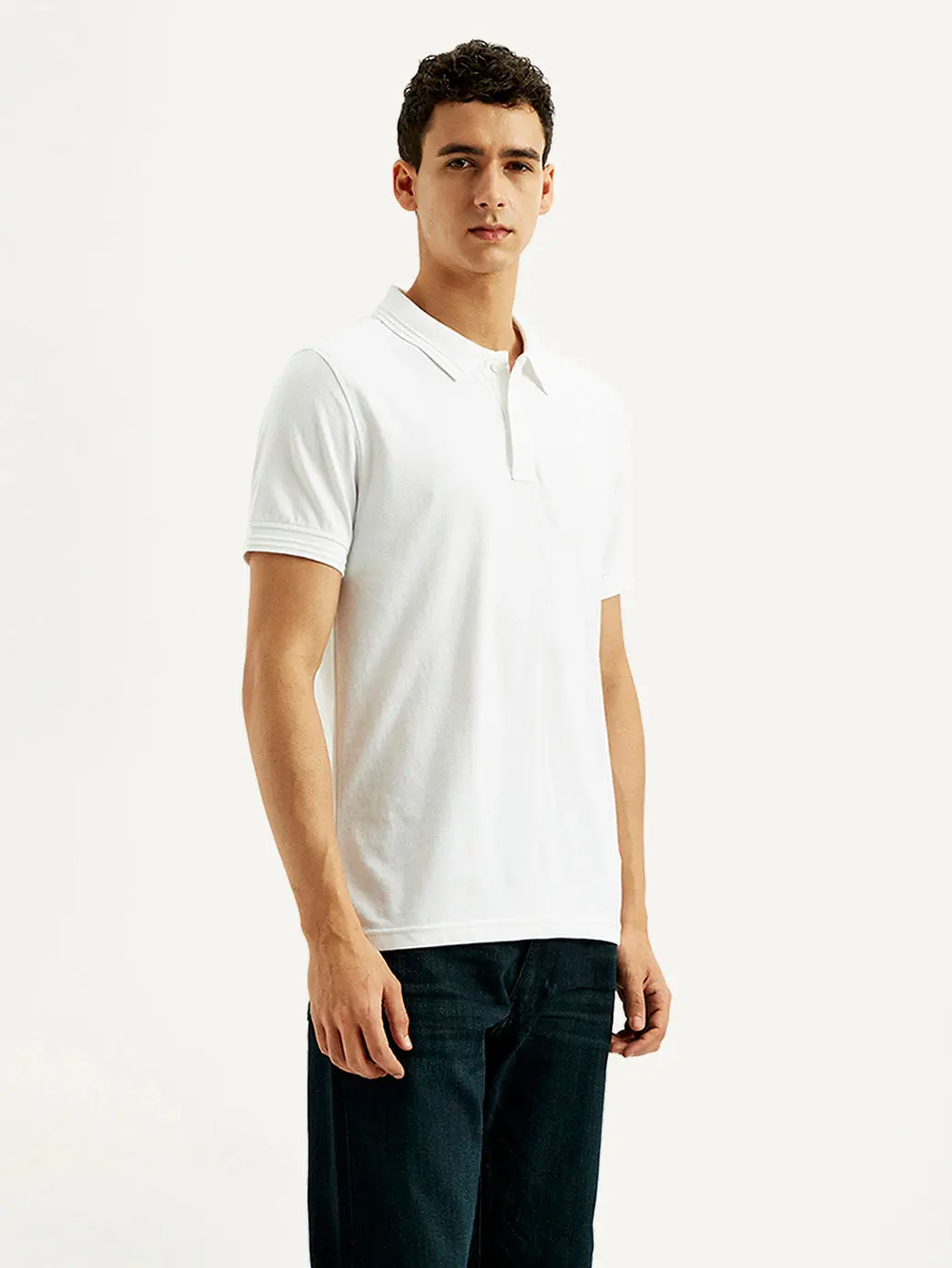 Men's Solid Slim Fit Polo T-Shirt 1