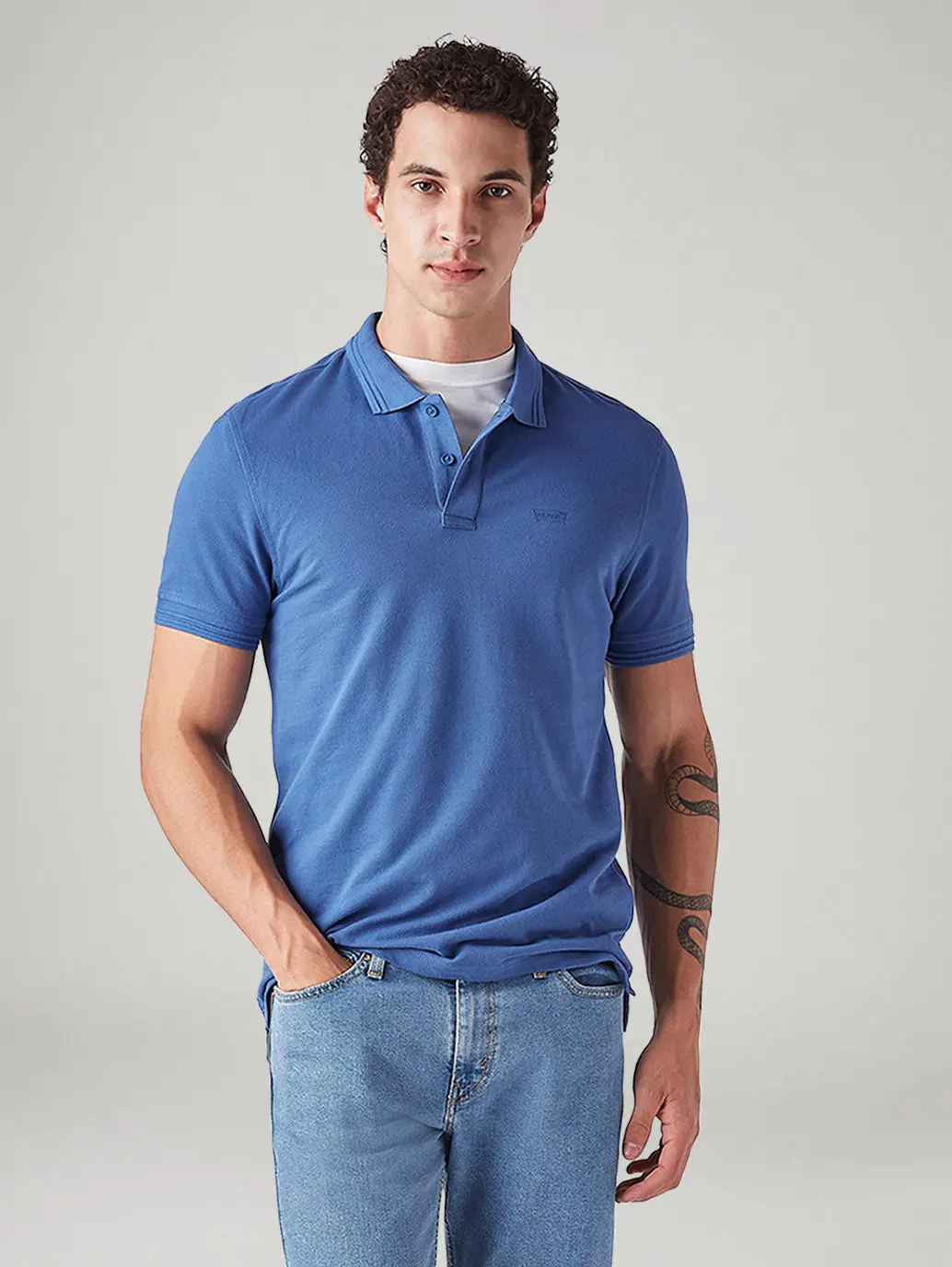 Men's Solid Slim Fit Commuter Polo T-Shirt 1