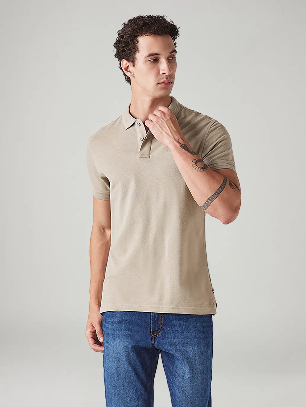 Men's Solid Slim Fit Commuter Polo T-Shirt 1