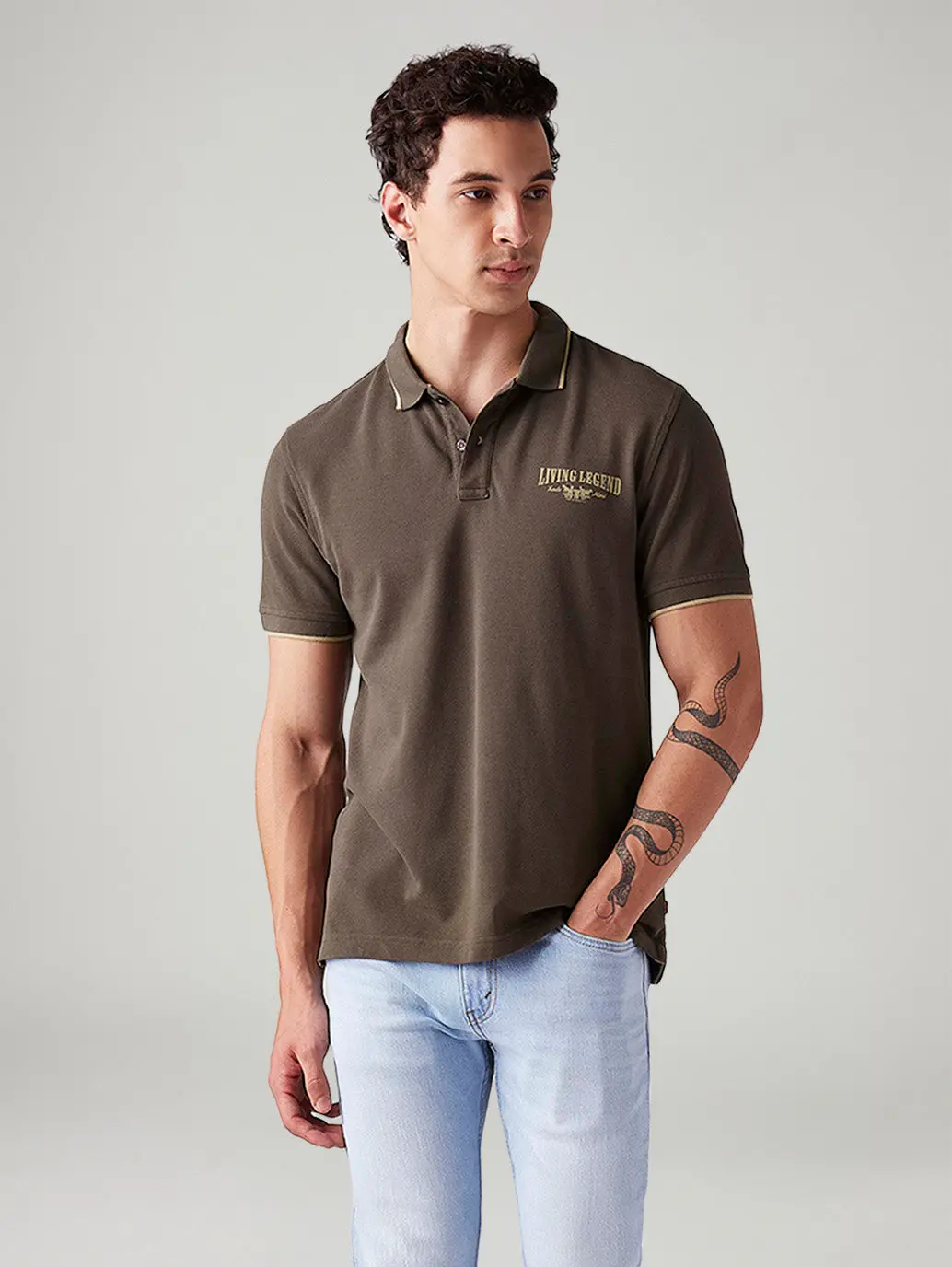 Men's Graphic Print Slim Fit Polo T-Shirt 1