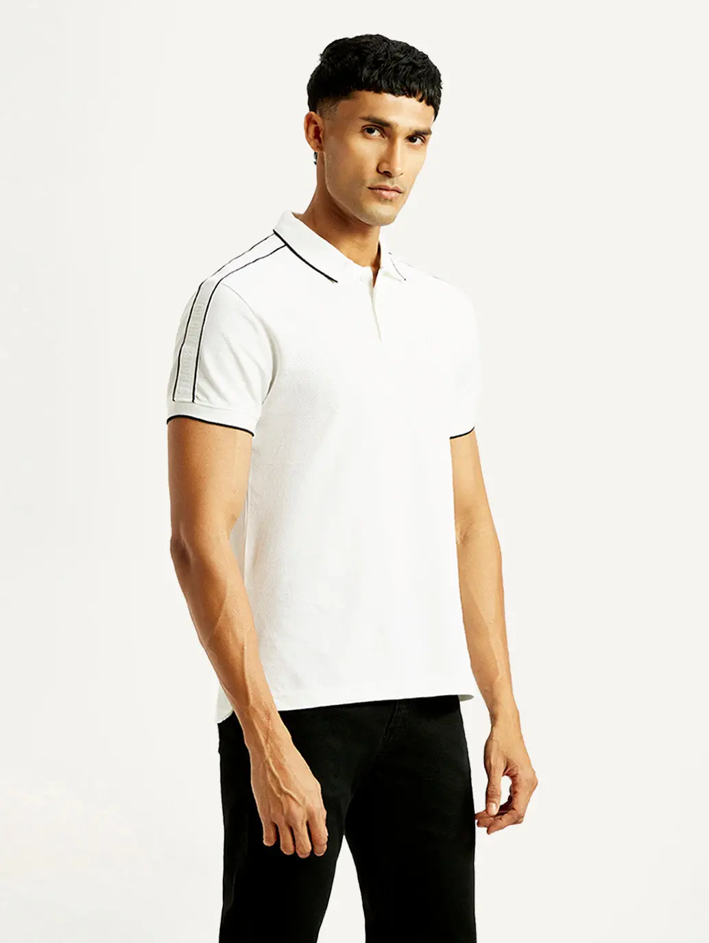 Men's Solid Slim Fit Polo T-Shirt 4