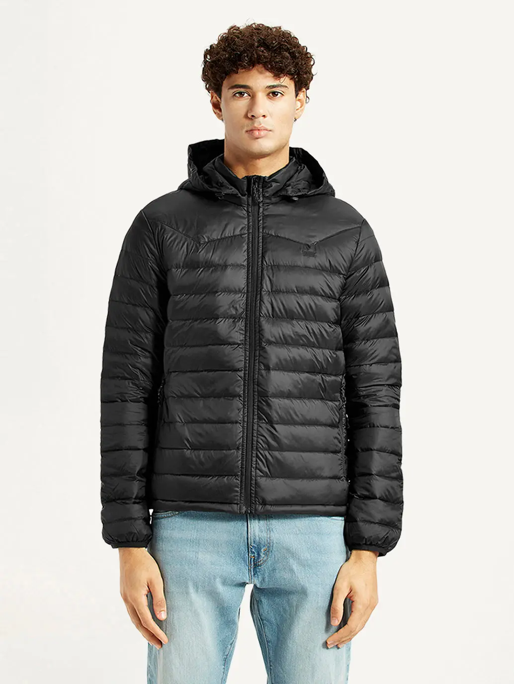 Men's Quilted Black Slim Fit Puffer Jacket 5