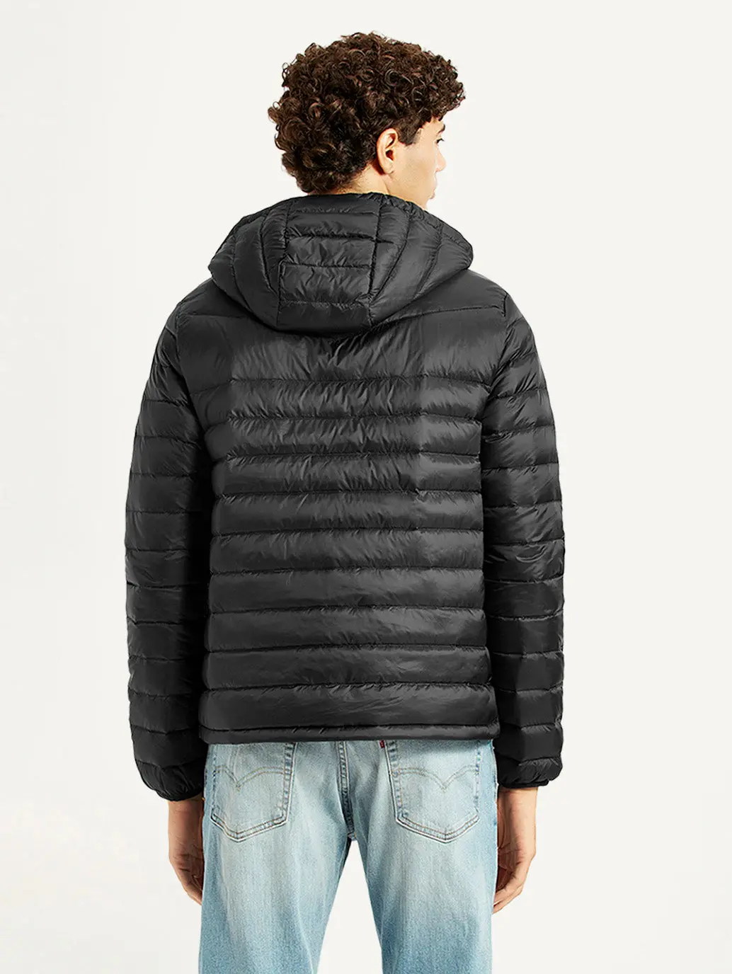 Men's Quilted Black Slim Fit Puffer Jacket 2
