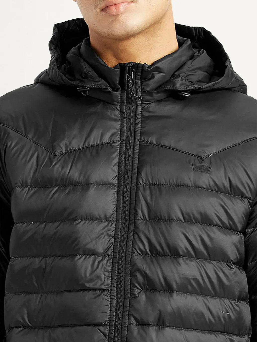 Men's Quilted Black Slim Fit Puffer Jacket 3