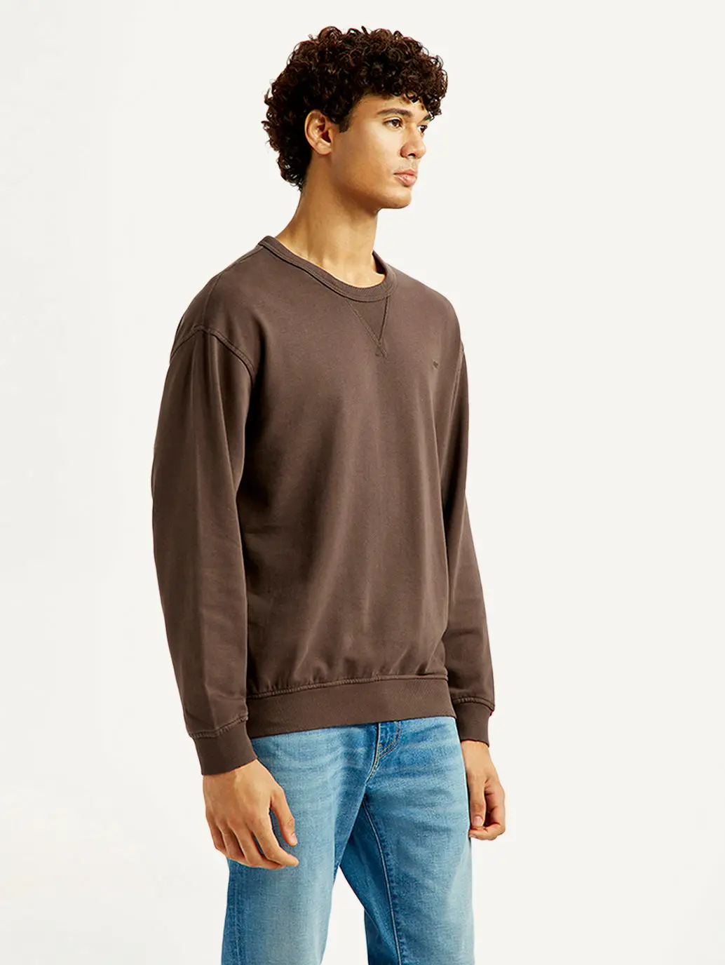 Men's Solid Crew Neck Sweatshirt 6