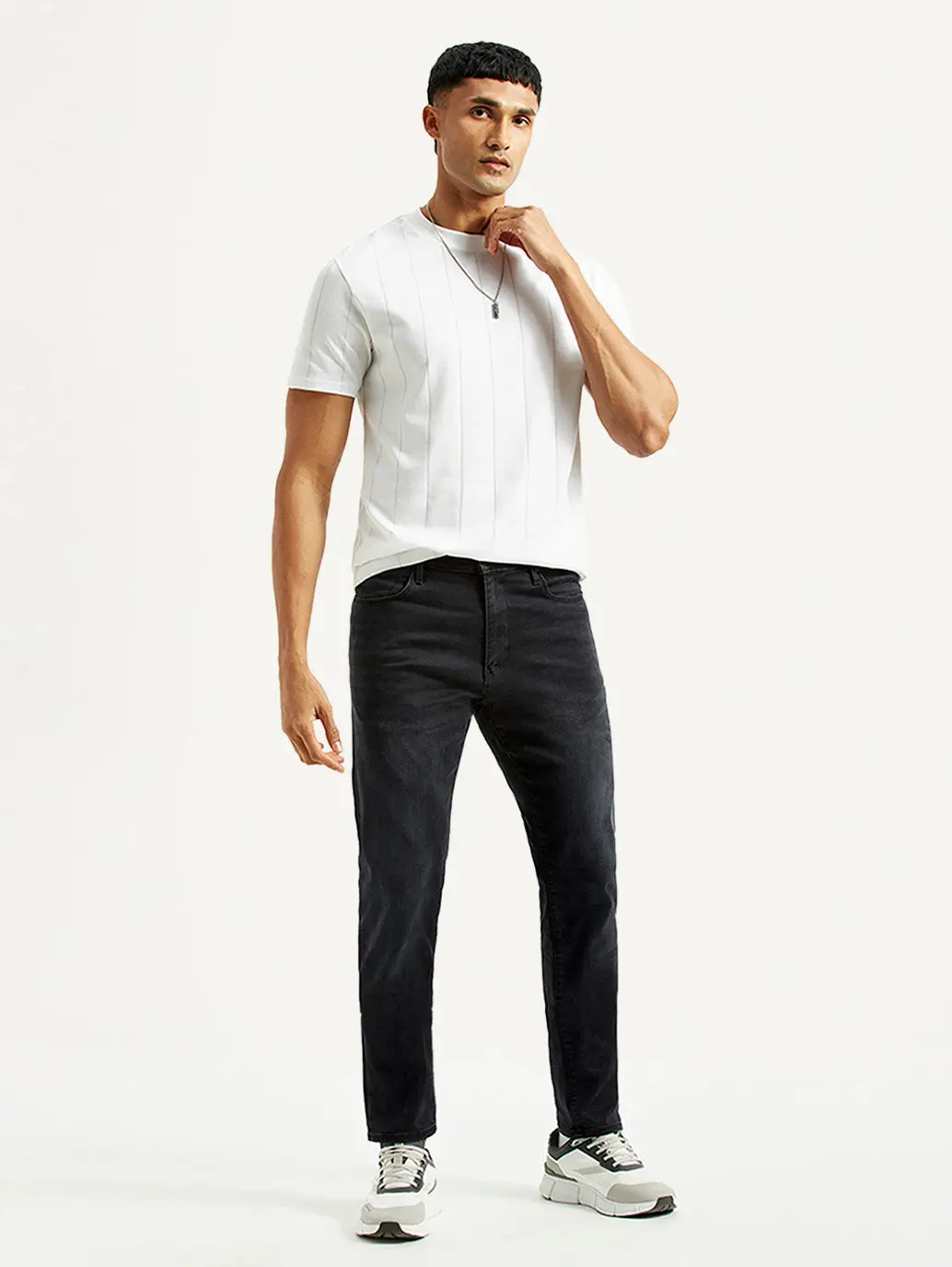 Men's Redloop 512 Charcoal Grey Slim Tapered Fit Innovation Stretch Jeans 1