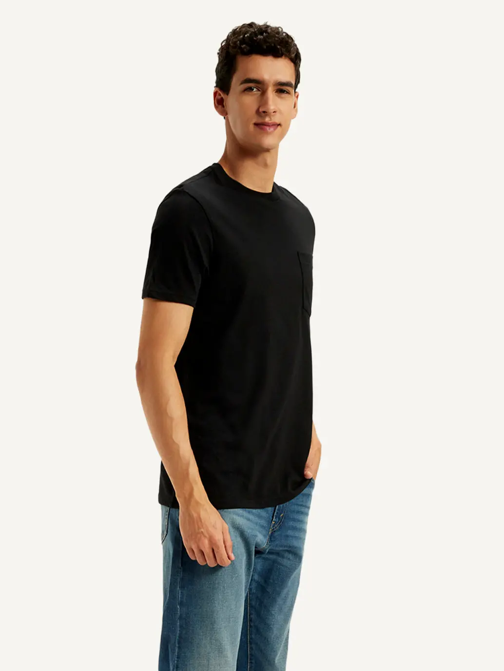 Men's Solid Round Neck T-Shirt 5
