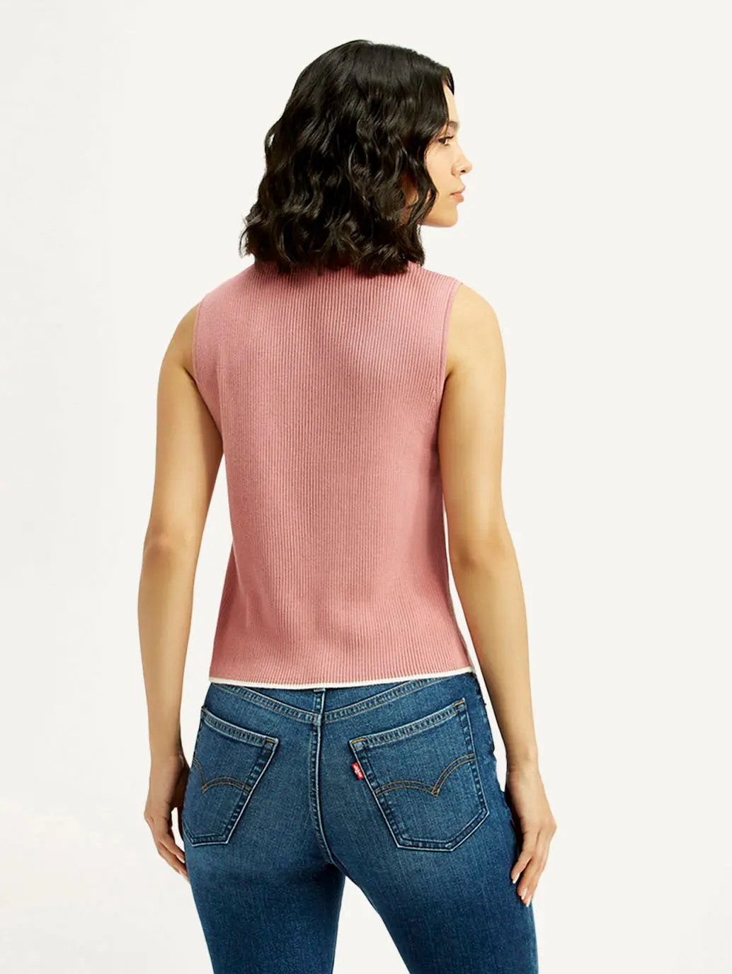 Women's Self Design Pink Polo Collar Top 3