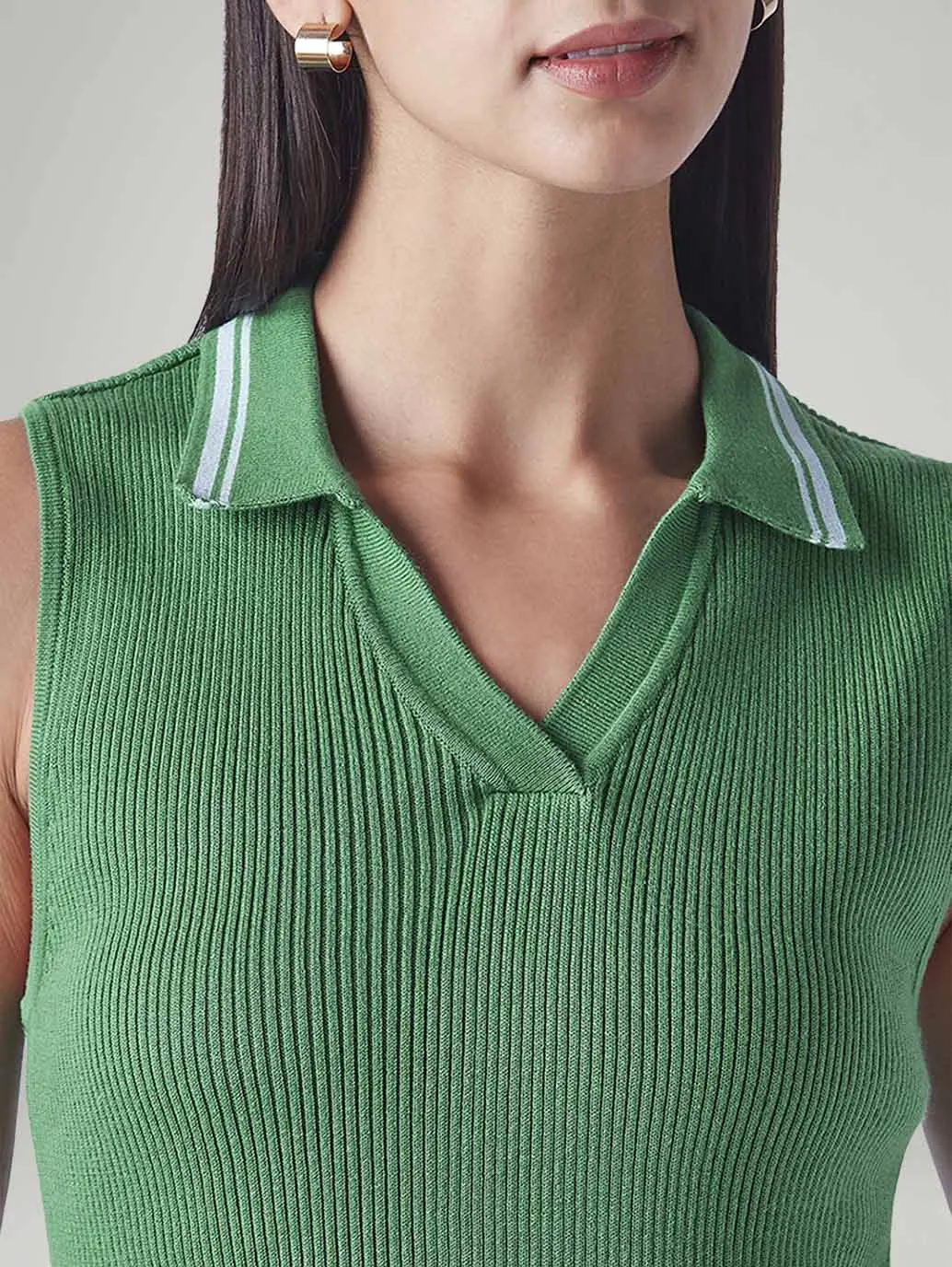 Women's Textured Regular Fit Knitted Top 4