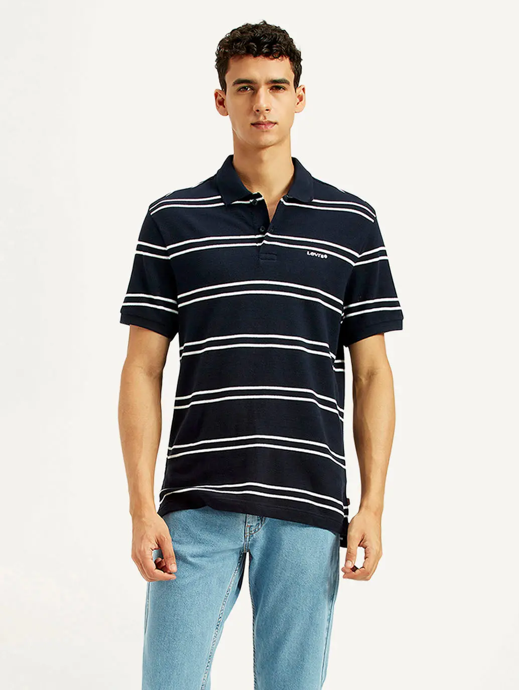 Men's Striped Slim Fit Polo T-Shirt 1