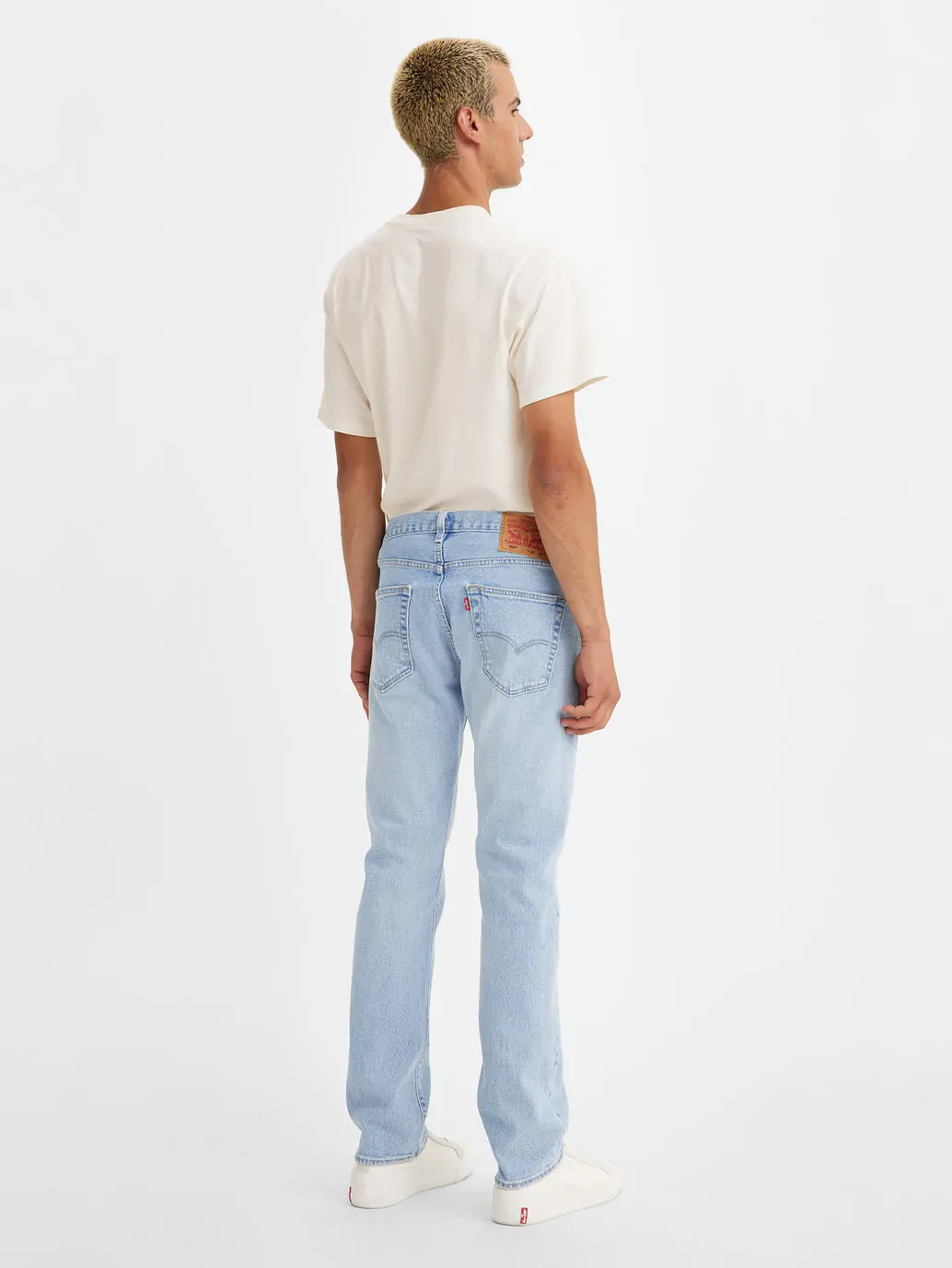 Men's 501 Blue Straight Fit Mid Rise Jeans 2