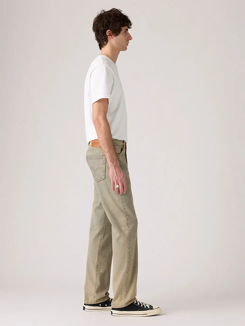 Men's Tinted 501 Grey Straight Fit Mid Rise Jeans 6