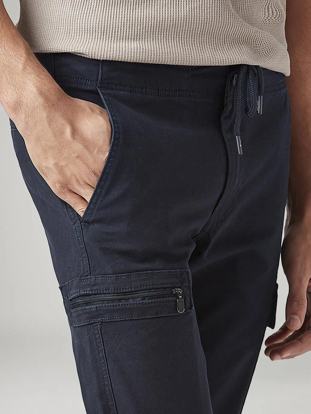 Men's 511 Dark Blue Slim Fit Mid Rise Cargos 6