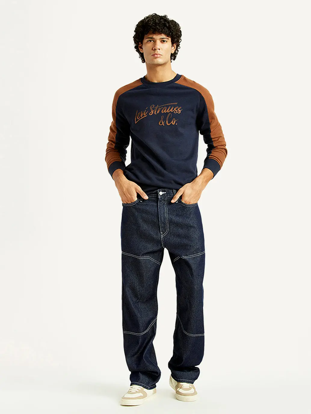 Men's 568 Dark Indigo Loose Fit Mid Rise Jeans 1