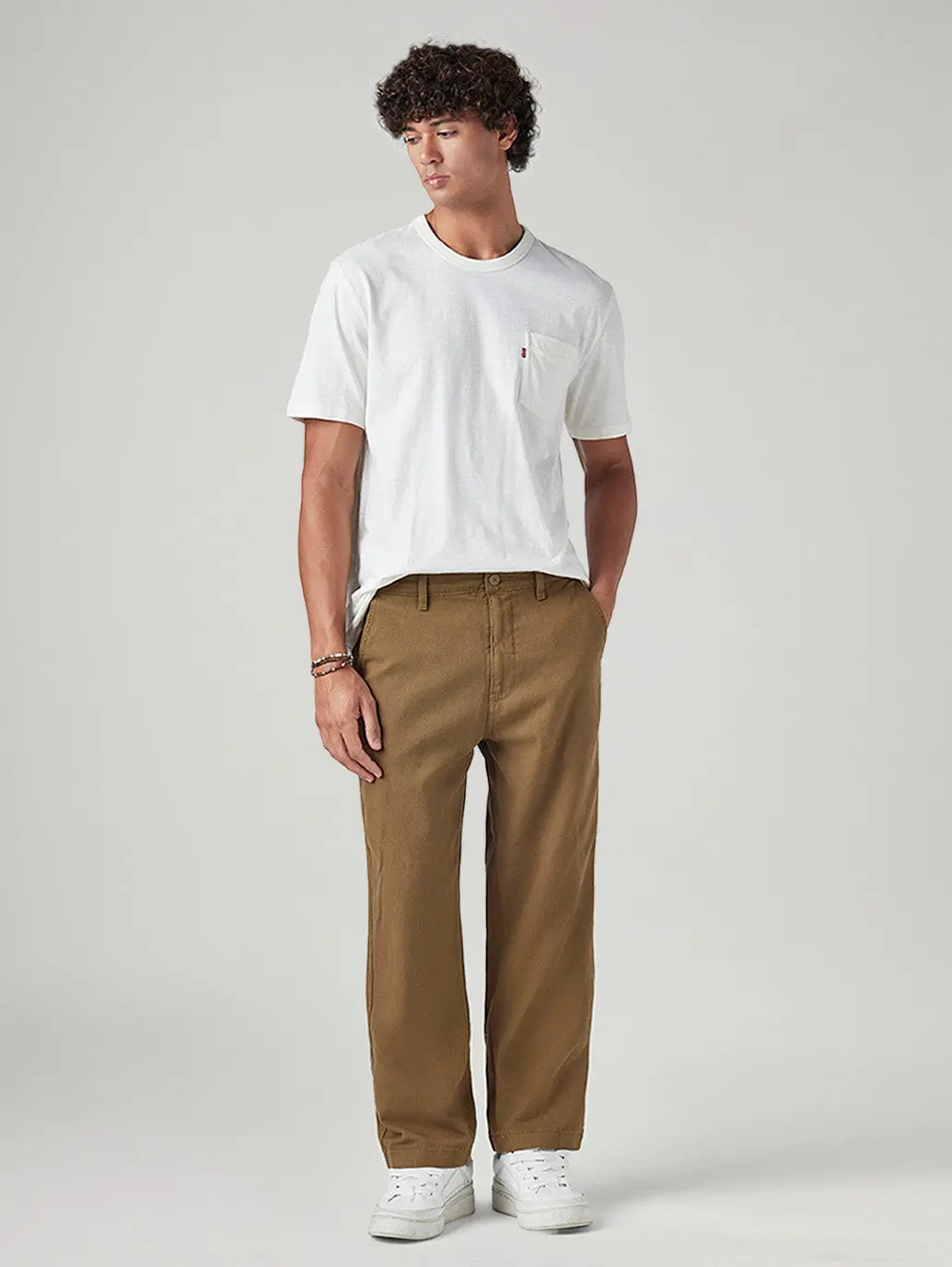 Men's Loose Fit Mid Rise Chinos 1