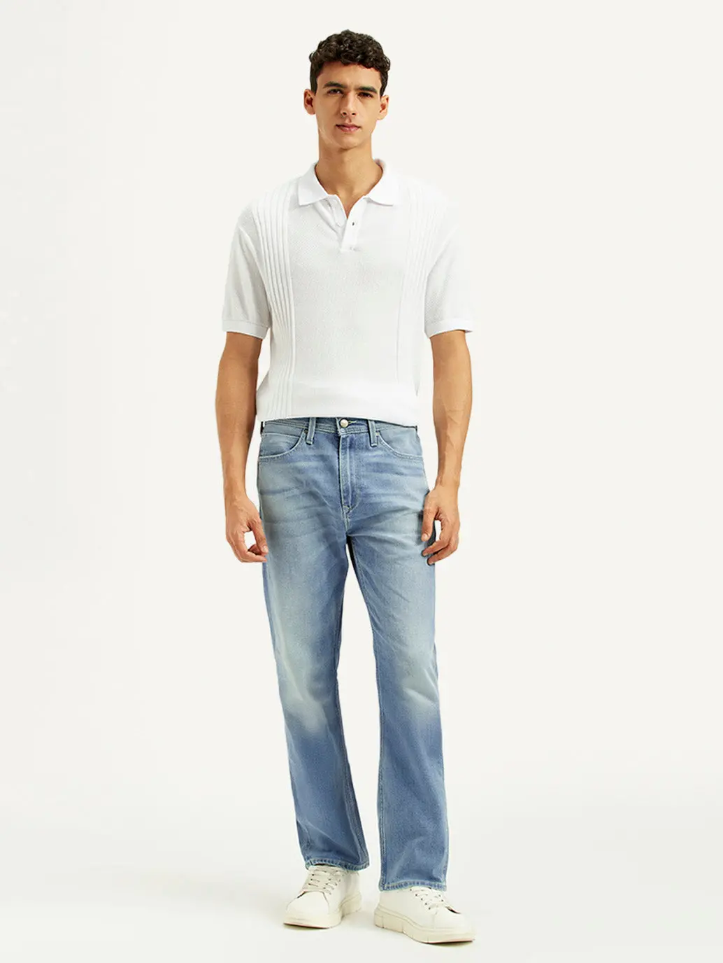 Men's Redloop 505 Light Indigo Straight Fit Mid Rise Jeans 7