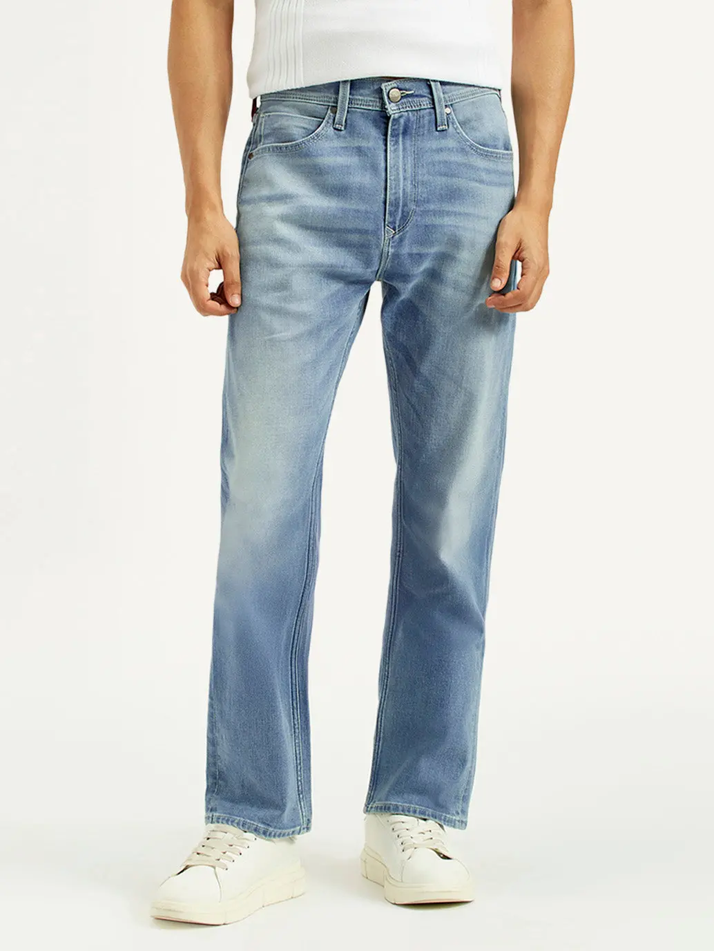 Men's Redloop 505 Light Indigo Straight Fit Mid Rise Jeans 2