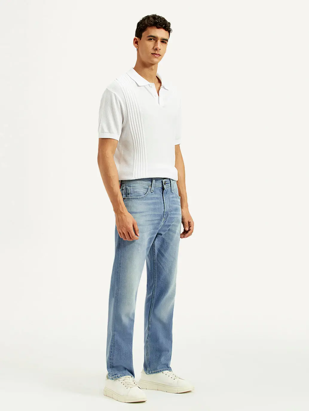 Men's Redloop 505 Light Indigo Straight Fit Mid Rise Jeans 6