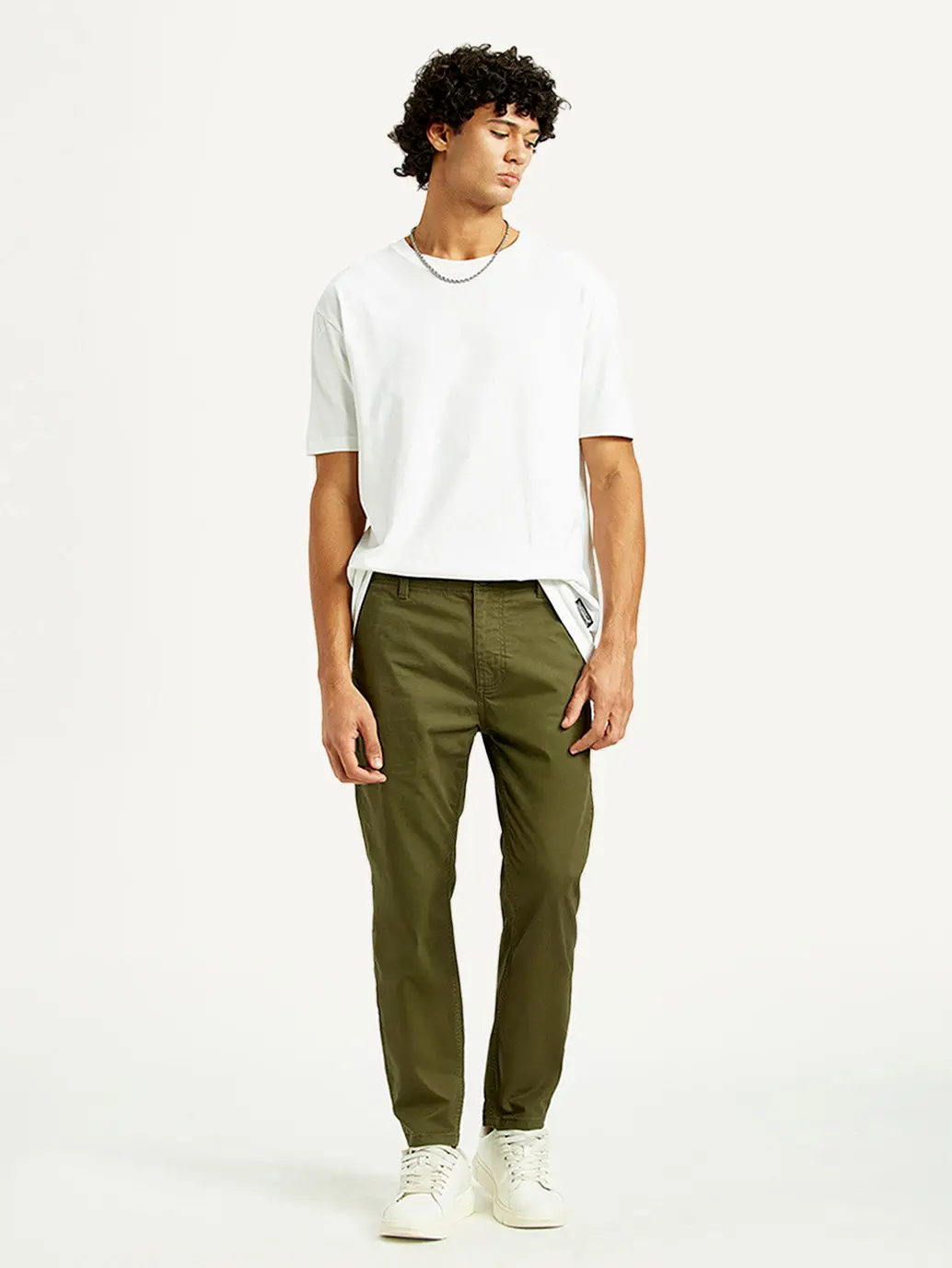 Men's 512 Olive Slim Tapered Fit Mid Rise Chinos 1