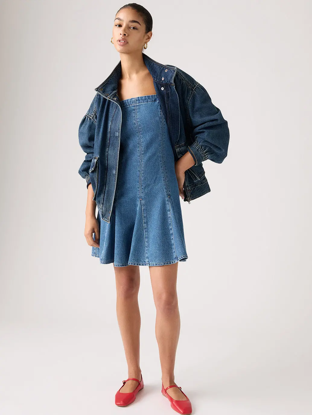 Levi's® Premium Denim Godet Dress 1