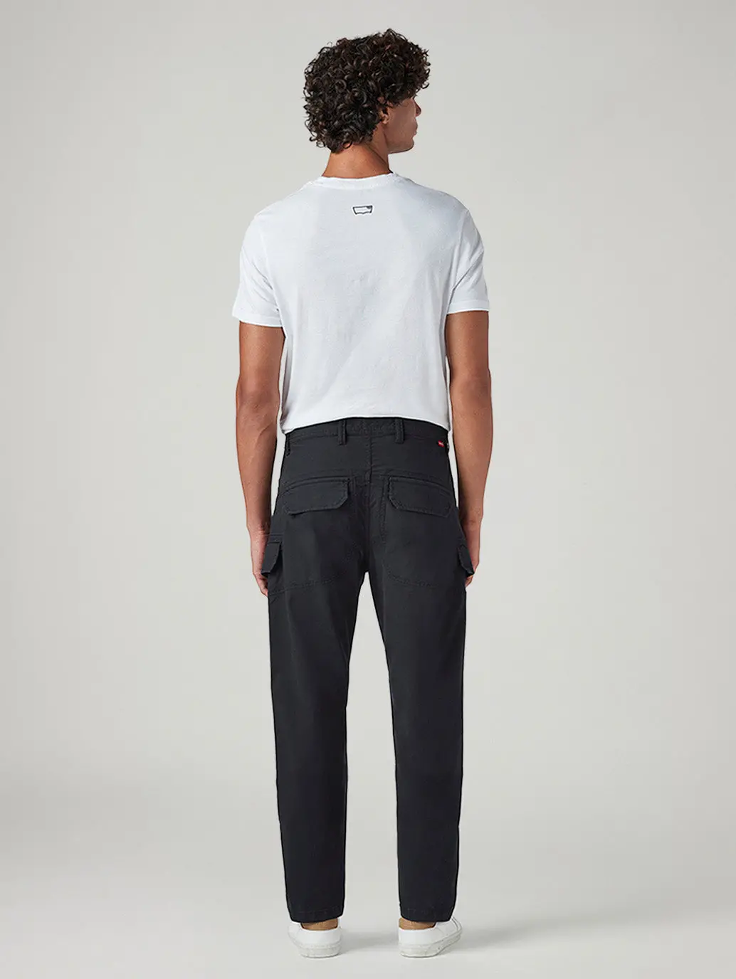 Men's Black Slim Fit Low Boll Zip Off Cargo Trousers 4