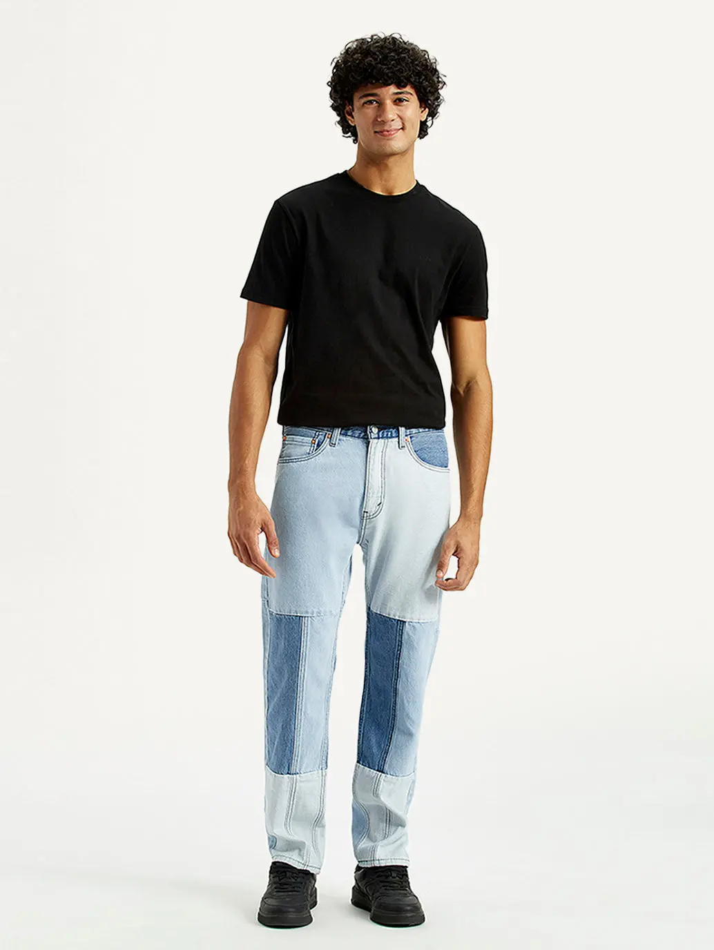 Men's 505 Med Indigo Straight Fit Mid Rise Jeans 1