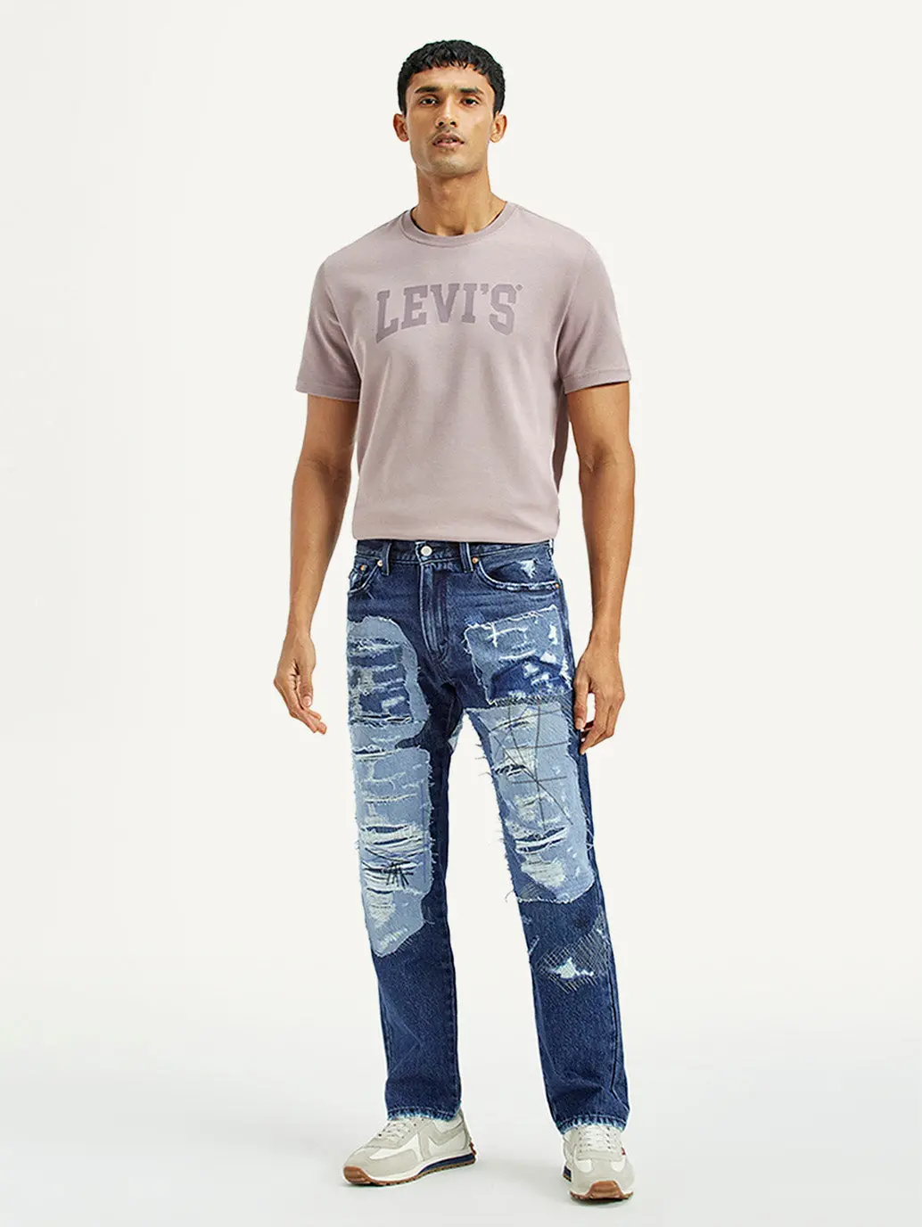 Men's 505 Mid Indigo Straight Fit Mid Rise Jeans 1