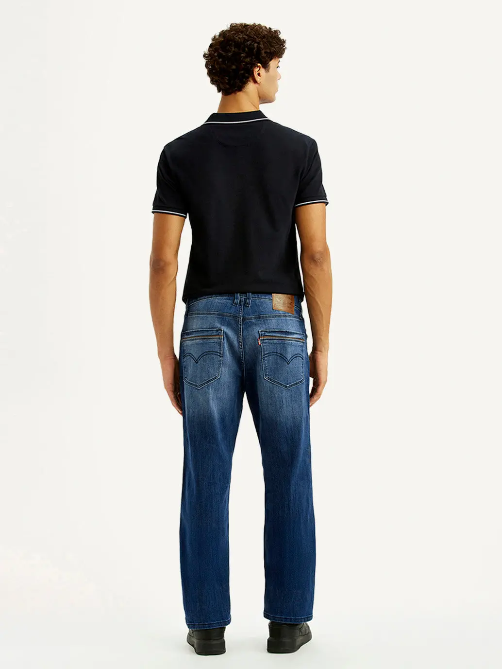 Men's 541 Blue Regular Tapered Fit Mid Rise Jeans 4