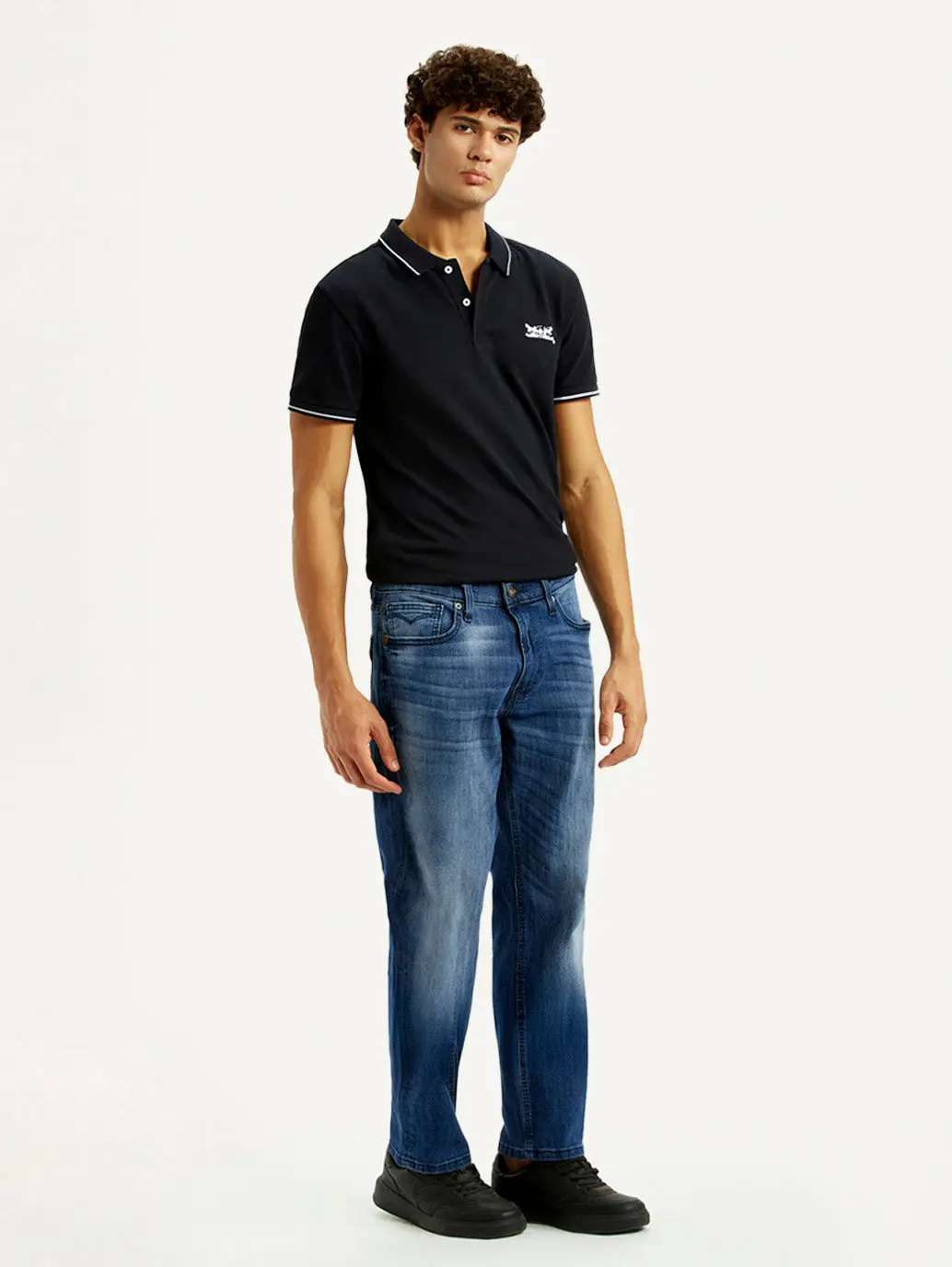 Men's 541 Blue Regular Tapered Fit Mid Rise Jeans 6