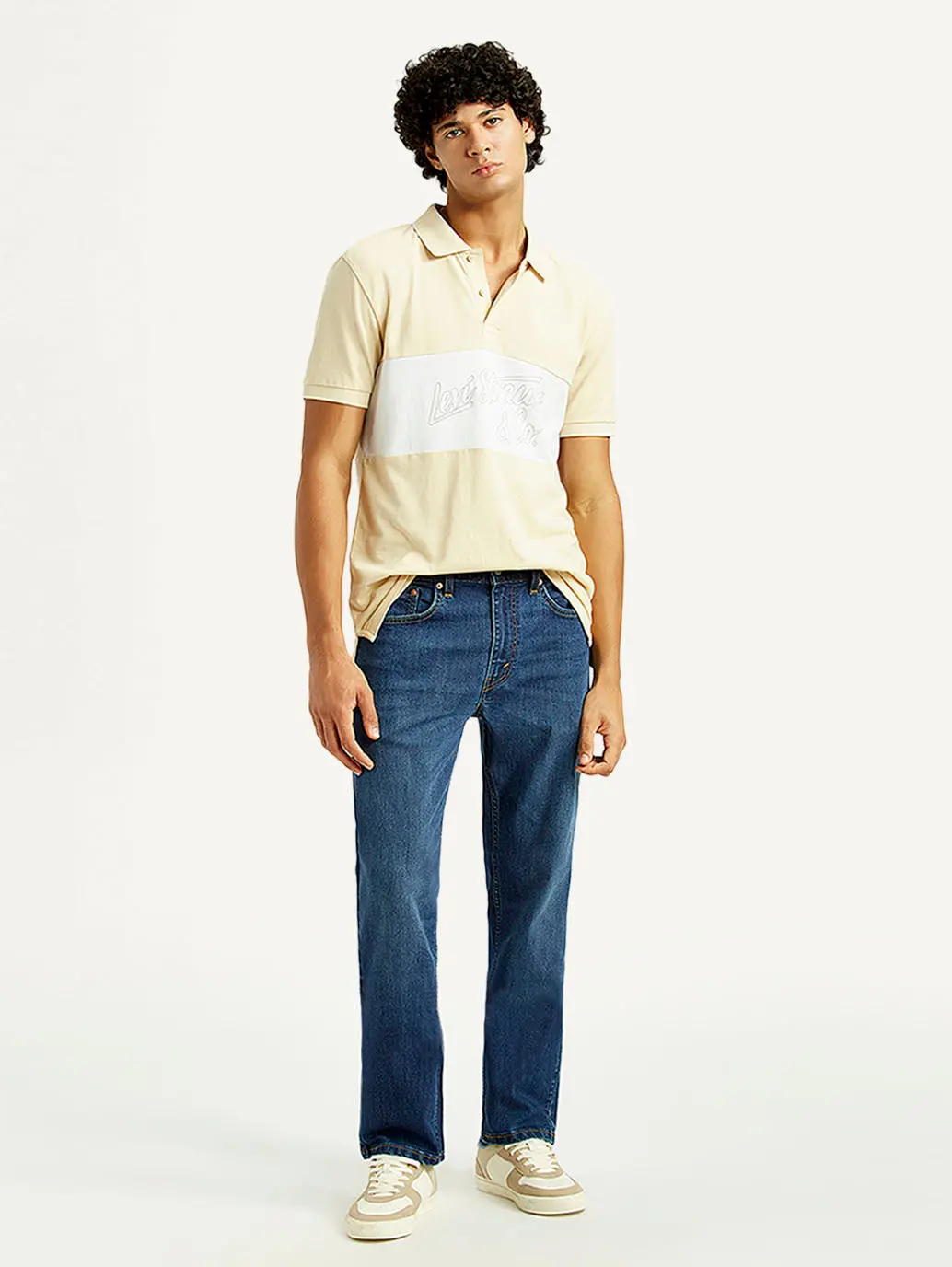 Men's 505 Med Indigo Straight Fit Mid Rise Jeans 1