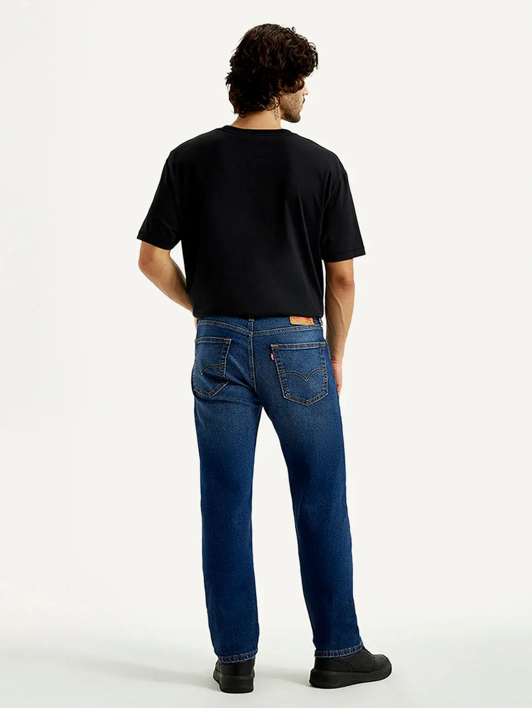 Men's 505 Dark Indigo Straight Fit Mid Rise Jeans 3