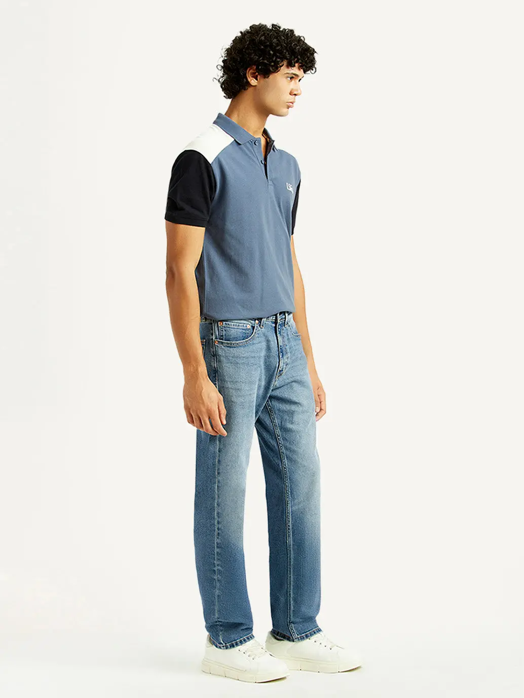 Men's 505 Med Indigo Straight Fit Mid Rise Jeans 6